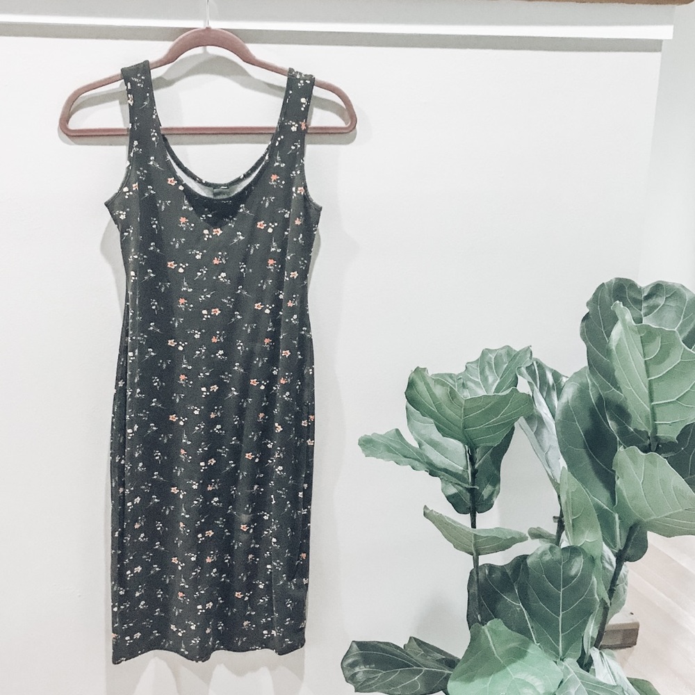 NWOT Wild Fable Black Flower Dress XS